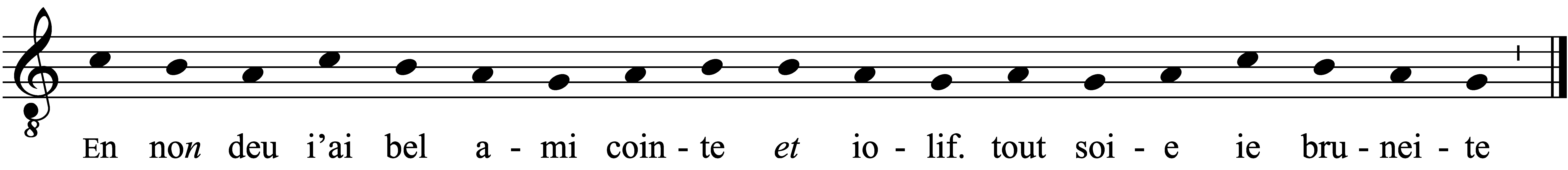Refrain musical notation